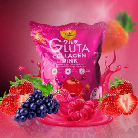 Manee Gluta Collagen Pink Juice Size 1 Pack 30 Sachets